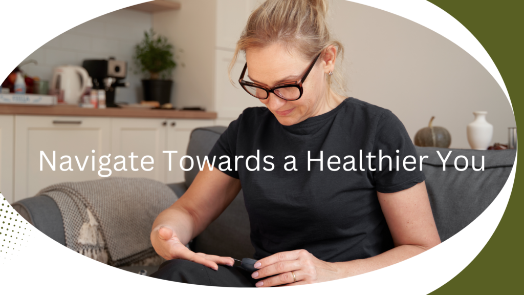 woman checking her blood glucose